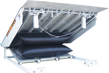 Single-Three Phase Airbag Dock Leveler for Concrete Platform , Telescopic Dock Leveler