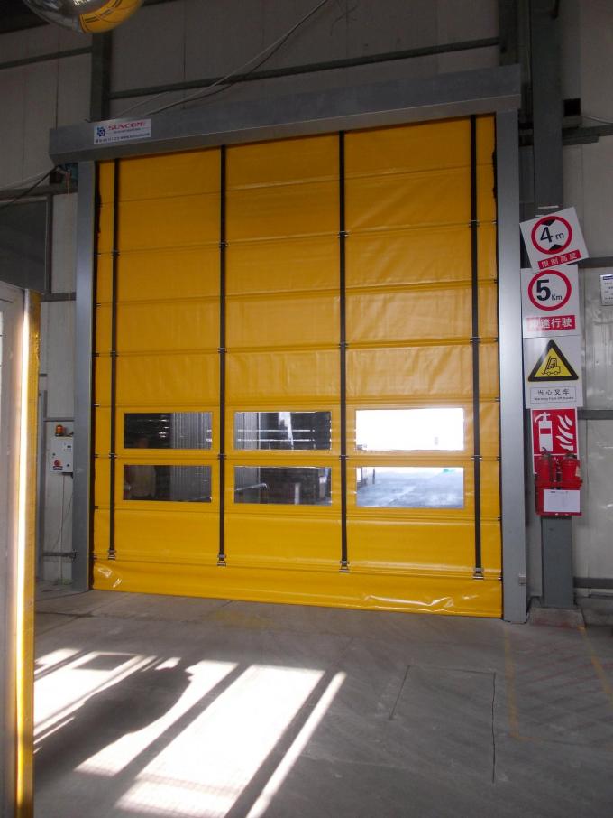 PVC Stacking Garage Doors Fast Rolling Shutter Industrial Folding Door