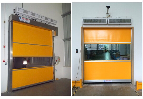 Industrial 304 Stainless Steel High Speed PVC Rolling Door Internal / External Area