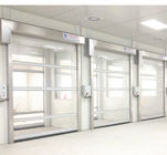 Full Transparent PVC Window Roll Up Doors Stainless Steel Frame