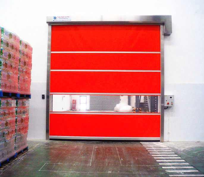 Rapid Automatic Roll Up Door , Industrial High Speed Door For Warehouse