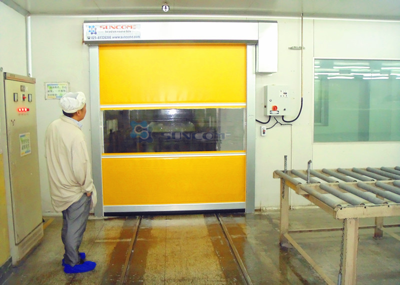 Automatic Industrial High Speed Shutter Door Colorful PVC Curtain