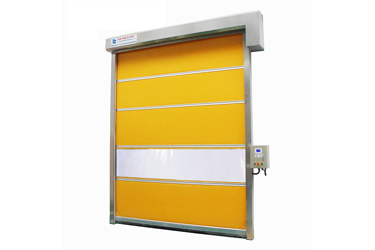 Industrial Transparent PVC Window High Speed Door Yaskawa Frequent Convert
