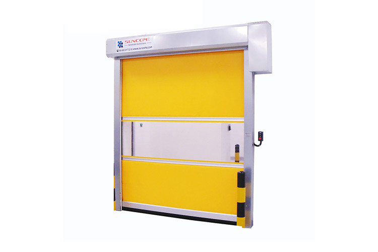 Standard Plywood Package External Industrial High Speed Door With Shoulder Protection