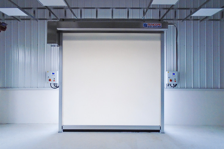 1.5mm PVC Window Galvanized Steel Frame Industrial High Speed Door For Workshop