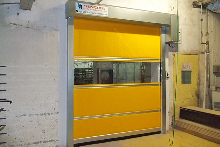 High Speed Shoulder Protection PVC Roll Up Door / Rolling Steel Doors ISO Approved