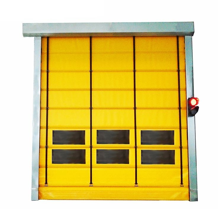 External 8000mm*8000mm High Speed PVC Shutter Door with 2.0mm Stainless Steel Frame