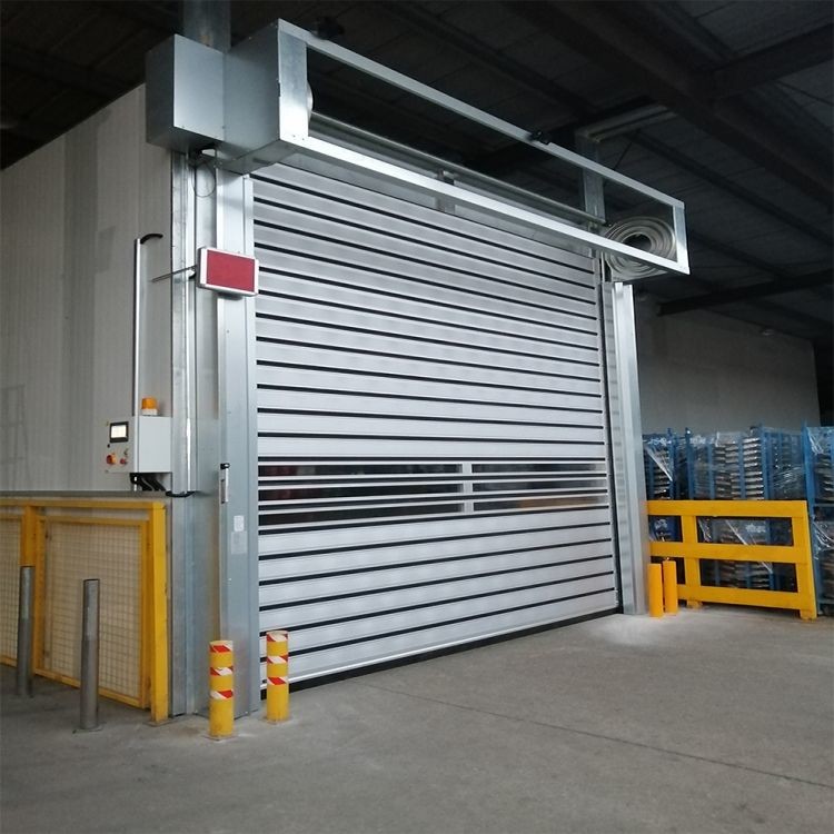 Outside Rolling Back Sectional Industrial Security Door High Speed