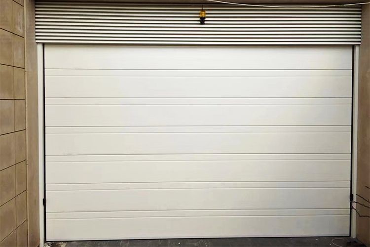 Industrial Security Doors Grey White Panel, Insulated Roll Up Garage Doors