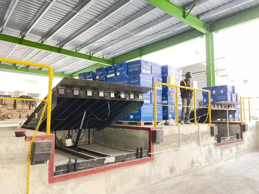 Double Cylinder Hydraulic Dock Leveler With Overload Protection Device For Motor