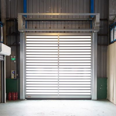 Roll Up Aluminum Alloy Panel Workshop Security Doors Wind Load Max 30m / s
