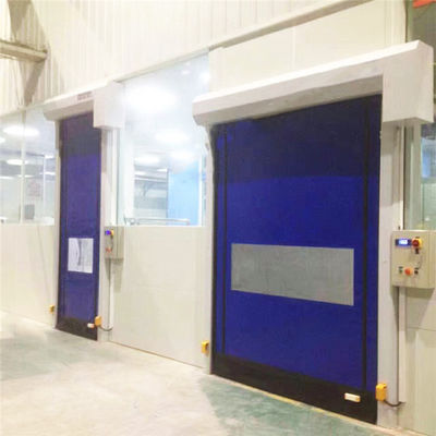 Dustproof Industrial Shutter Door Plastic Film High Speed Zipper IP 54