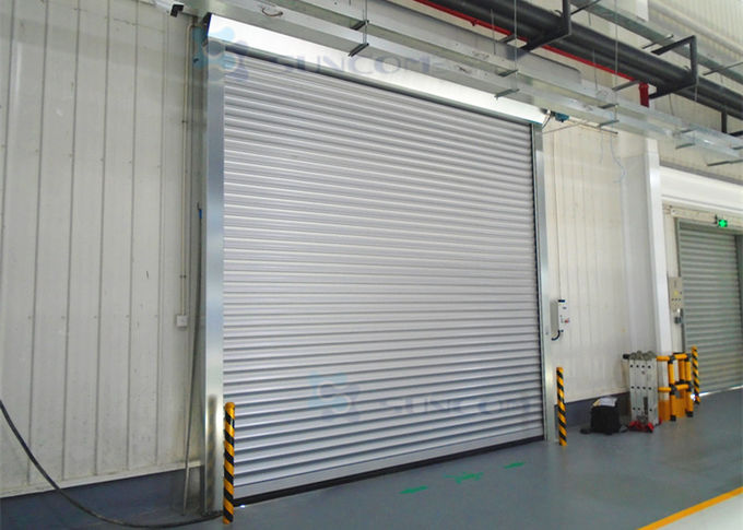 Exterior Interior Insulated Roll up Industrial Security Doors Grey White Panel