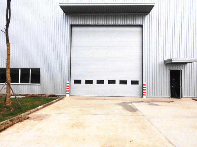Automatic Vertical Lifting Industrial Sectional Doors Polyurethane Foam Insulation