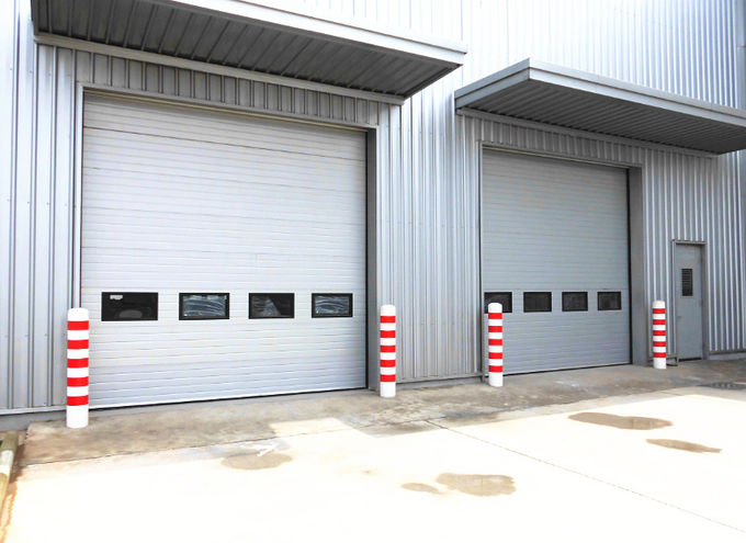 Automatic Vertical Lifting Industrial Sectional Doors Polyurethane Foam Insulation