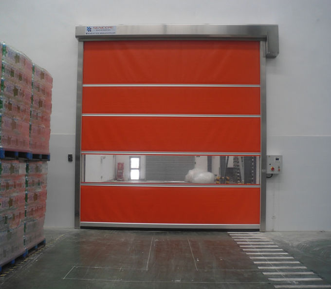 Cleaning Room High Speed PVC Curtain Industrial Roll Up Door Touching Panel