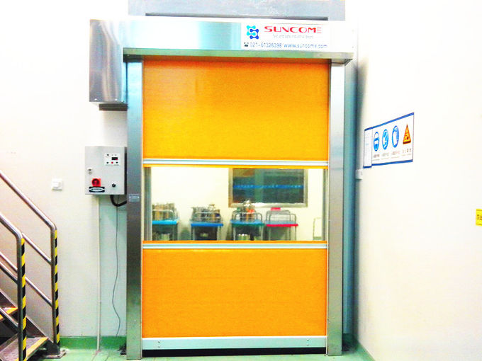 Industrial Transparent PVC Window High Speed Door Yaskawa Frequent Convert