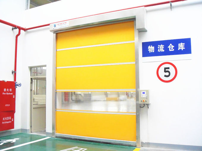 High Speed Shoulder Protection PVC Roll Up Door / Rolling Steel Doors ISO Approved